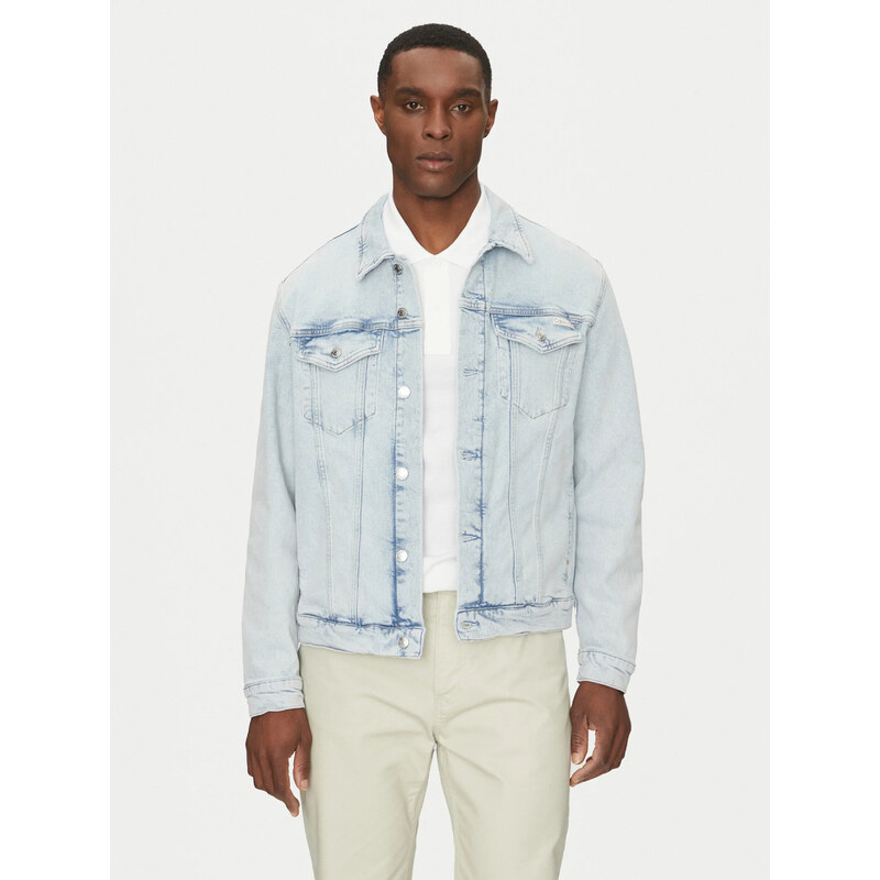 Calvin Klein pánská modrá džínová bunda