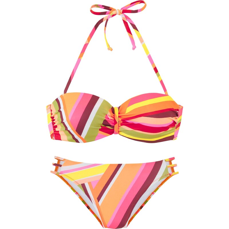 Bruno Banani Bikiny jablko / oranžová / růžová / burgundská