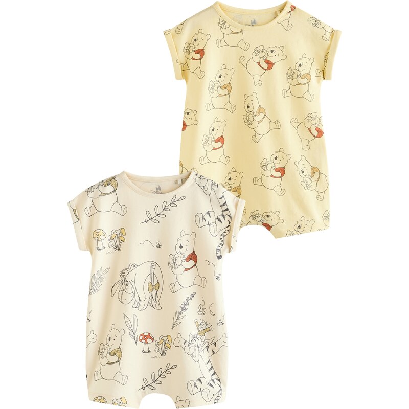 Next Dupačky/body Winnie The Pooh pastelově žlutá / světle žlutá