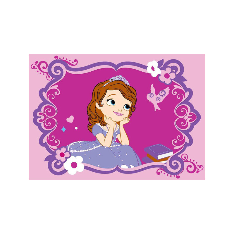 Vopi Dětský koberec Princezna Sofie první růžový 95x133 cm