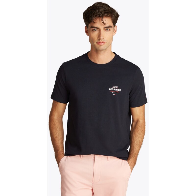 Tommy Hilfiger Logo Crew Neck T-Shirt BLU