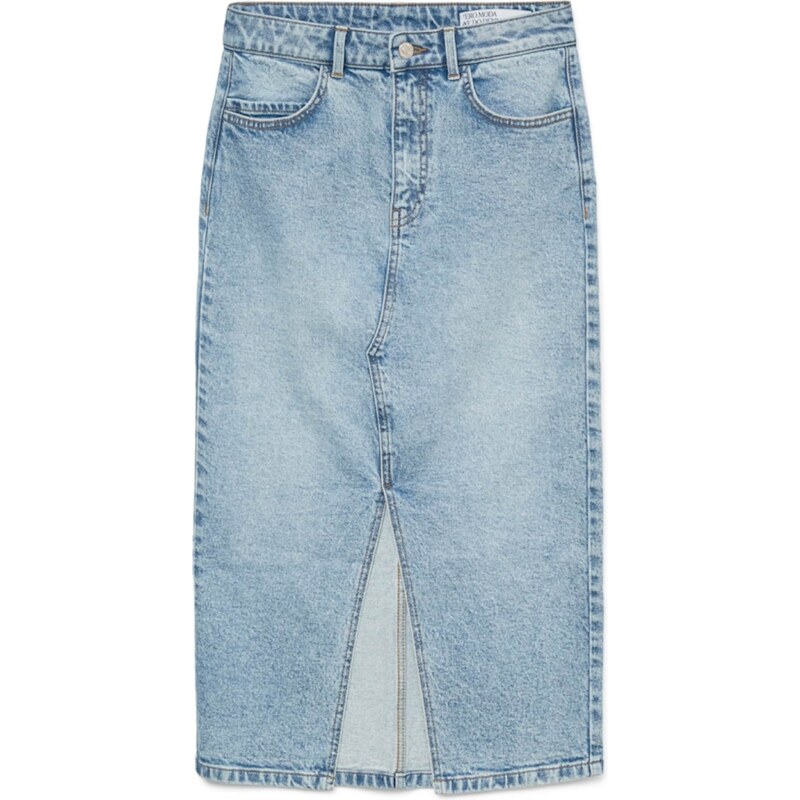 VERO MODA Sukně Natalie modrá džínovina 106611586