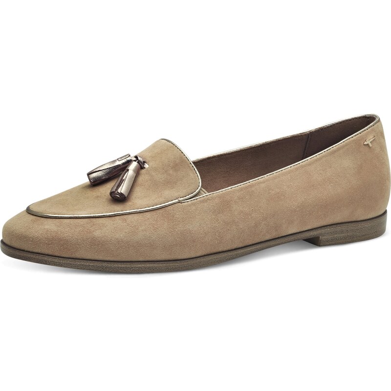Tamaris Slipper béžová / stříbrná