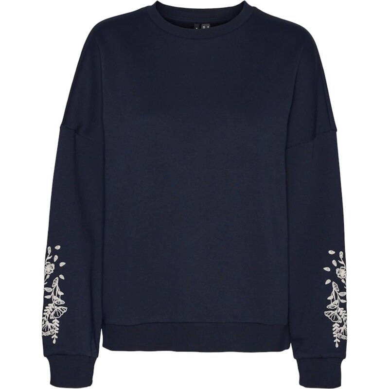 VERO MODA Mikina 'Karol' námořnická modř / bílá