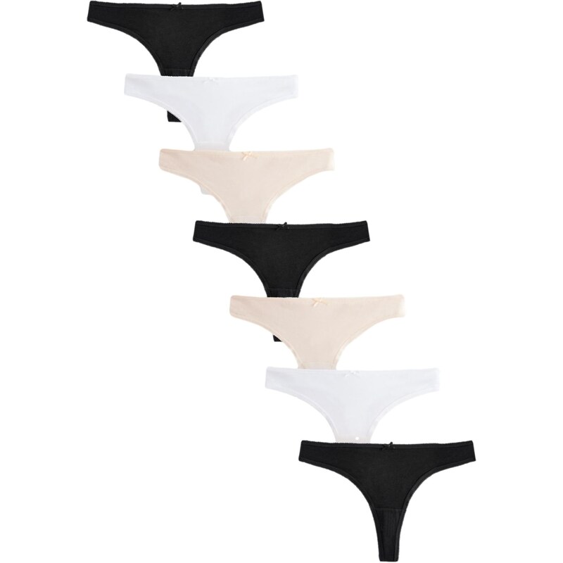 Next Tanga béžová / černá / bílá