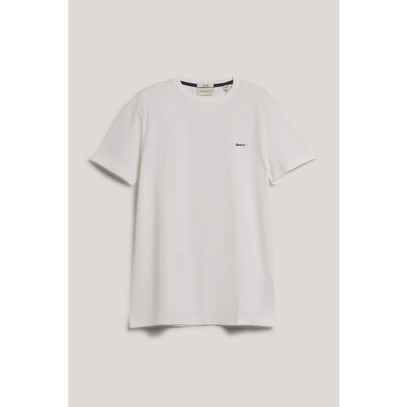 TRIČKO GANT SLIM CONTRAST PIQUE SS TSHIRT WHITE