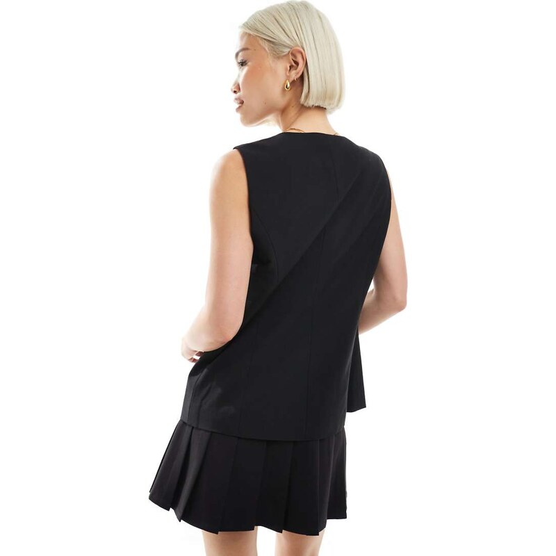 ONLY high neck waistcoat in black