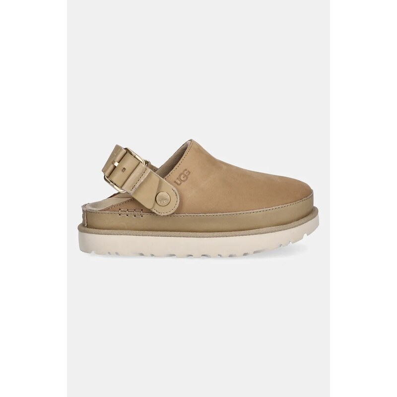 Nubukové pantofle UGG Goldenstar Villa Clog
