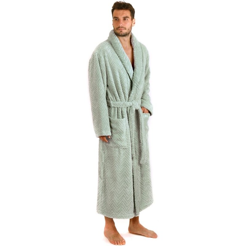 VESTIS Unisex dlouhý župan se šálovým límcem ATHENA světle