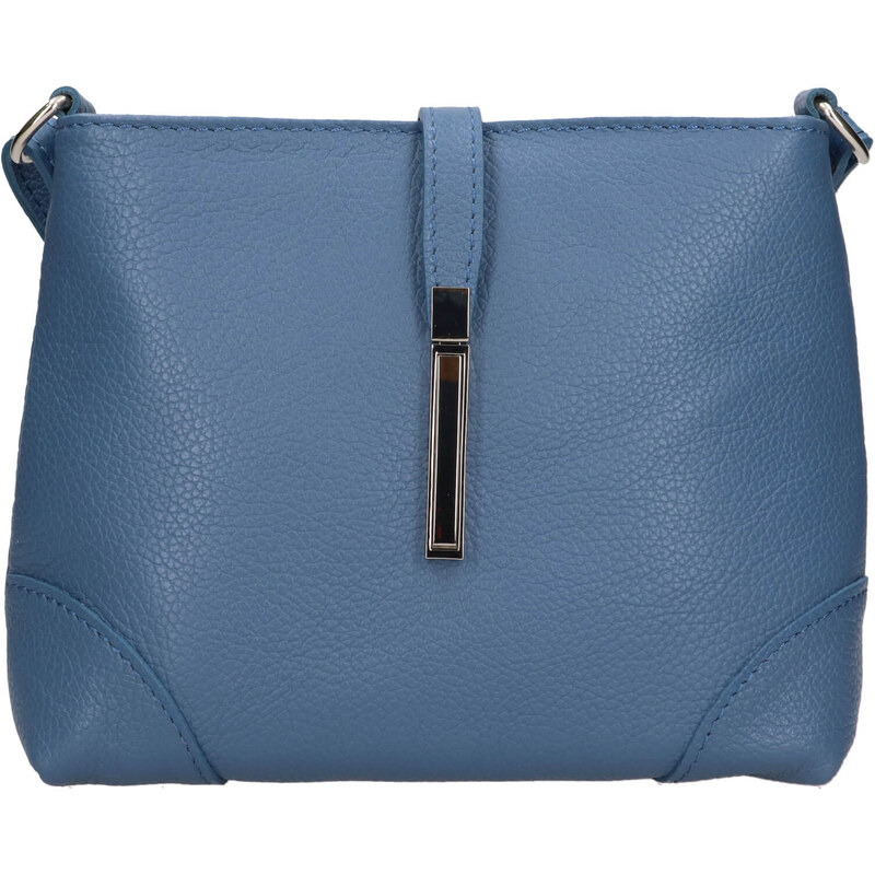 Dámská kožená crossbody kabelka Italia Marlen - modrá 105335655