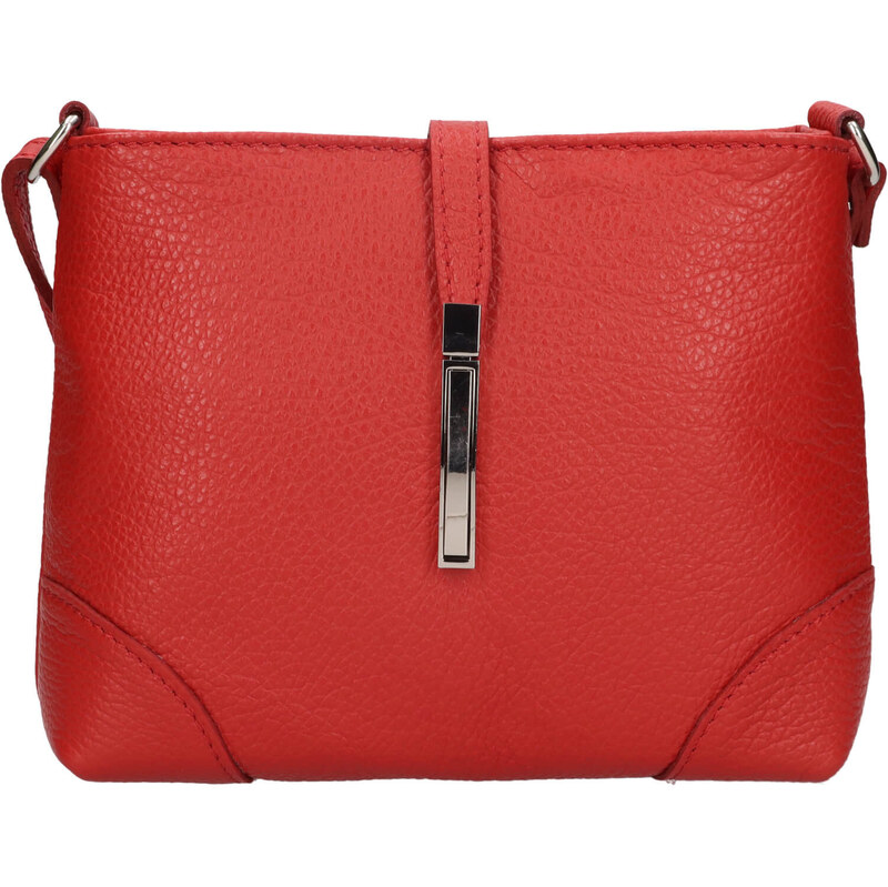 Dámská kožená crossbody kabelka Italia Marlen - červená