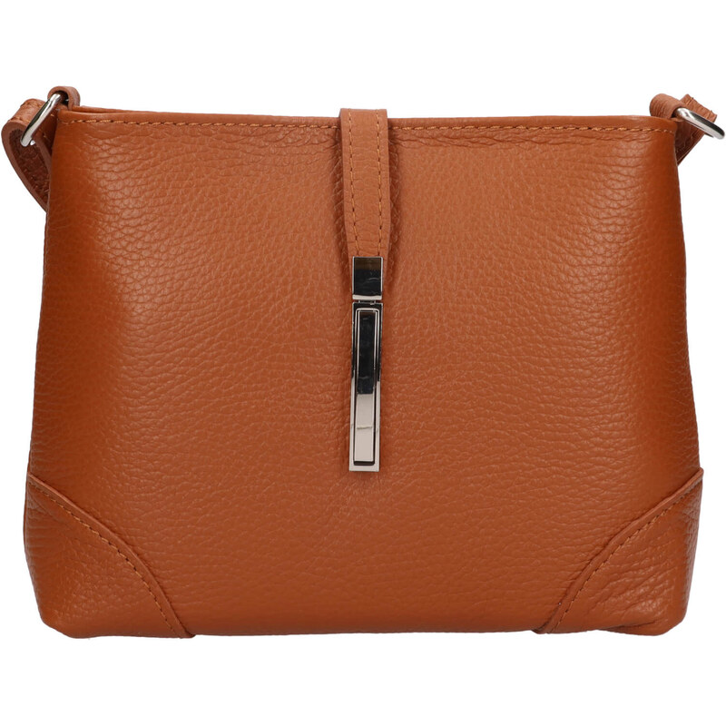 Dámská kožená crossbody kabelka Italia Marlen - koňak 105335658