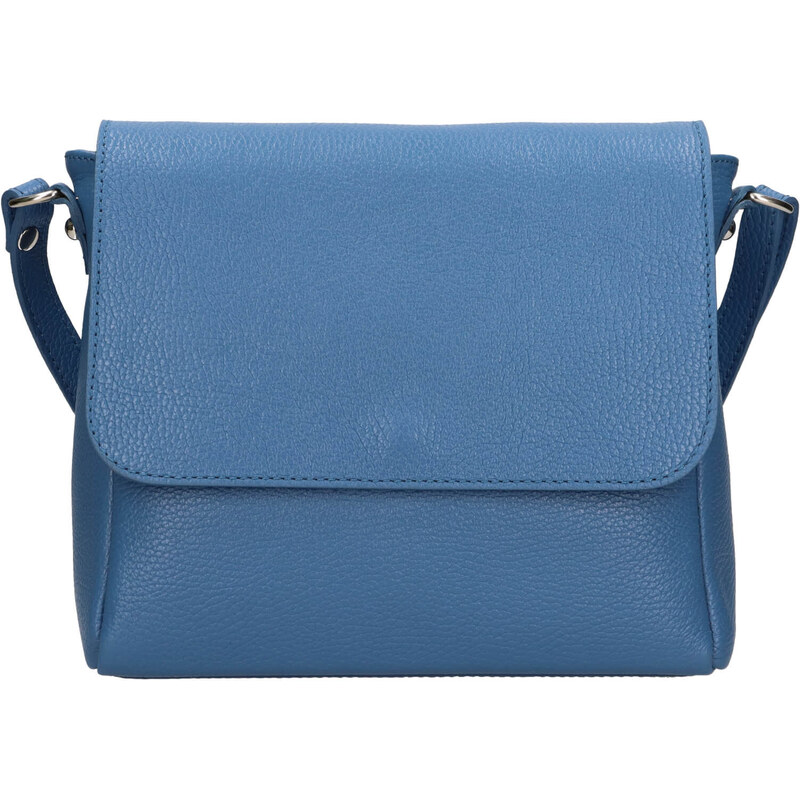 Dámská kožená crossbody kabelka Italia Nikka - modrá 105335661