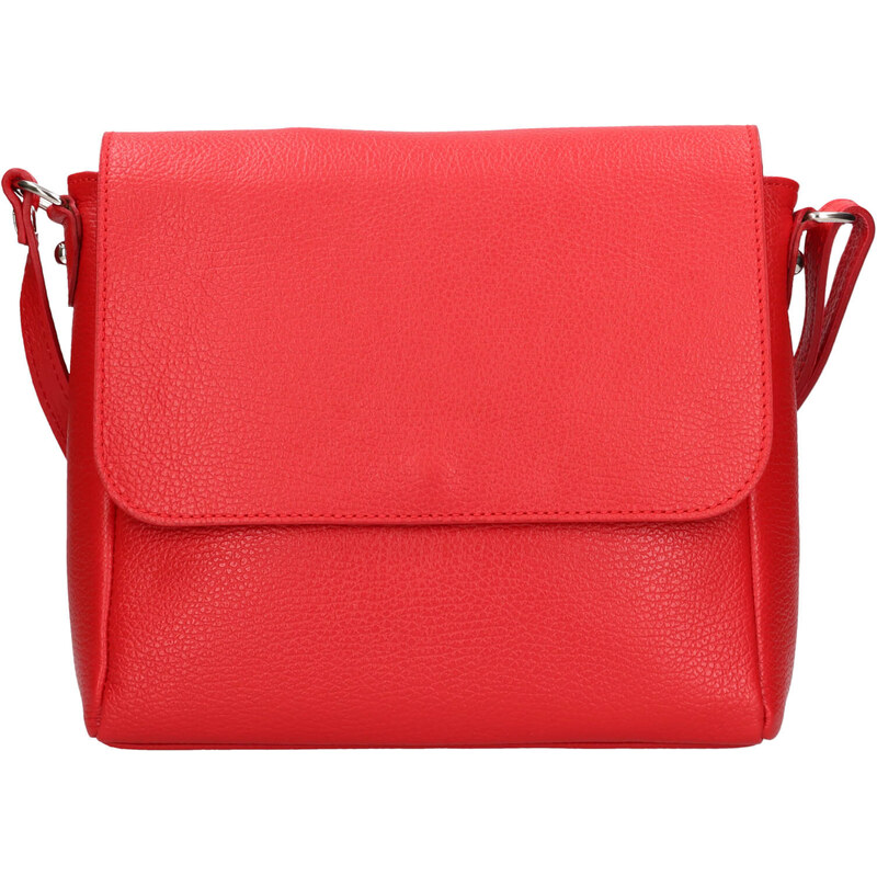 Dámská kožená crossbody kabelka Italia Nikka - červená 105335662