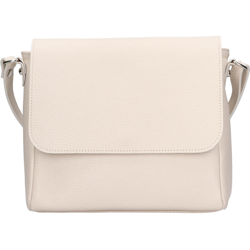 Dámská kožená crossbody kabelka Italia Nikka - krémová 105335663