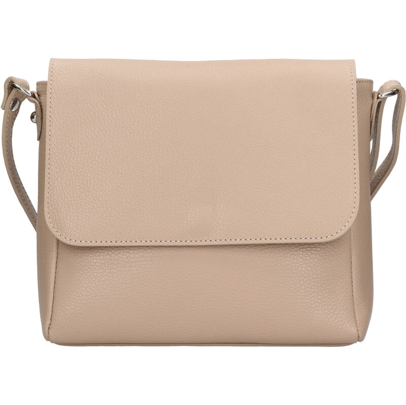 Dámská kožená crossbody kabelka Italia Nikka - béžová 105335664