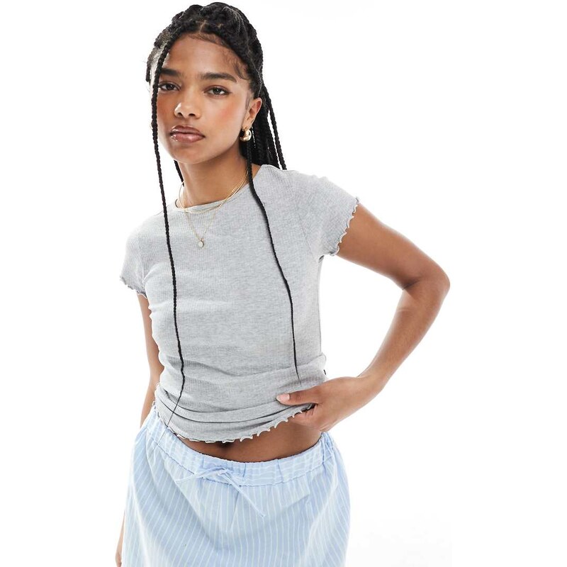 New Look babylock t-shirt in grey 105336987