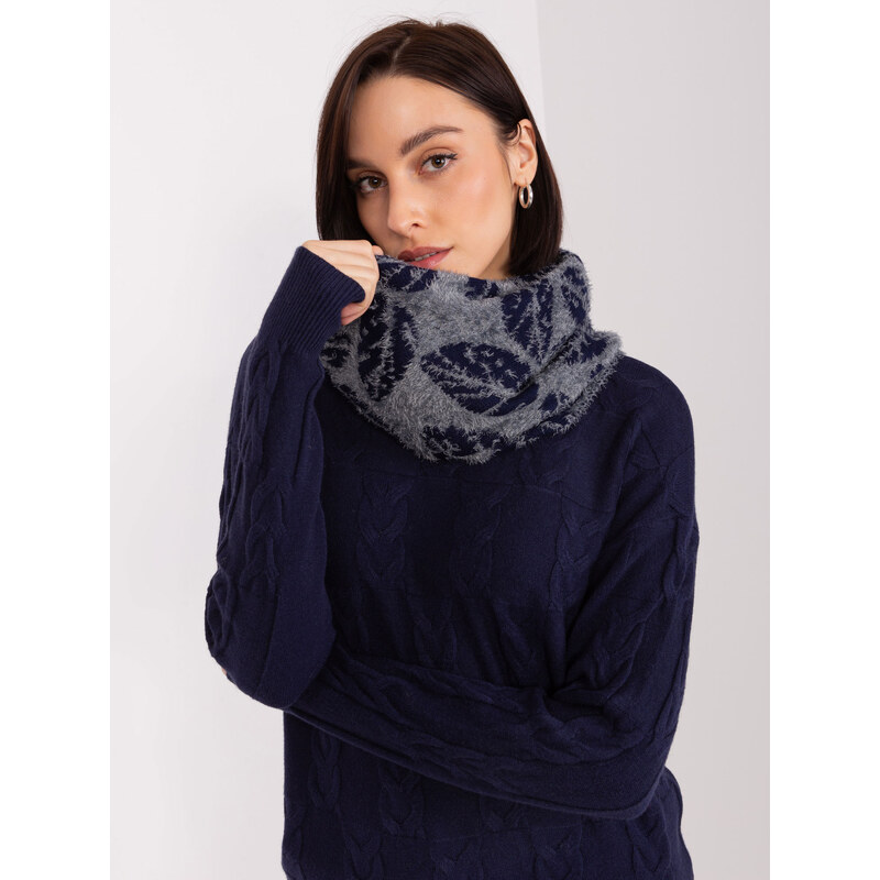 BASIC Šedá vzorovaná šála --grey Šedá 87161371