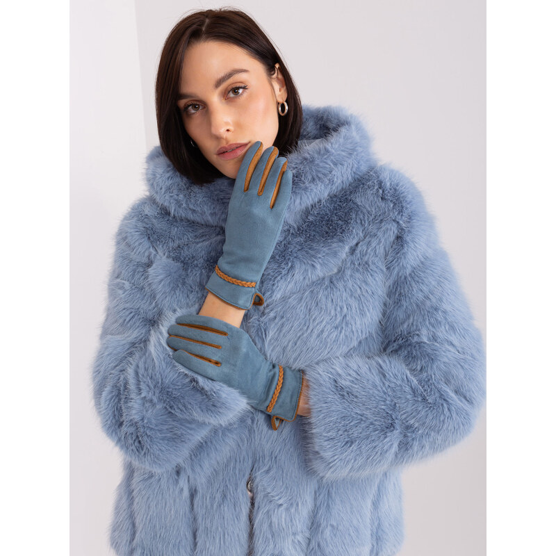 ITALY MODA Elegantní modré rukavice -blue Modrá 87161380