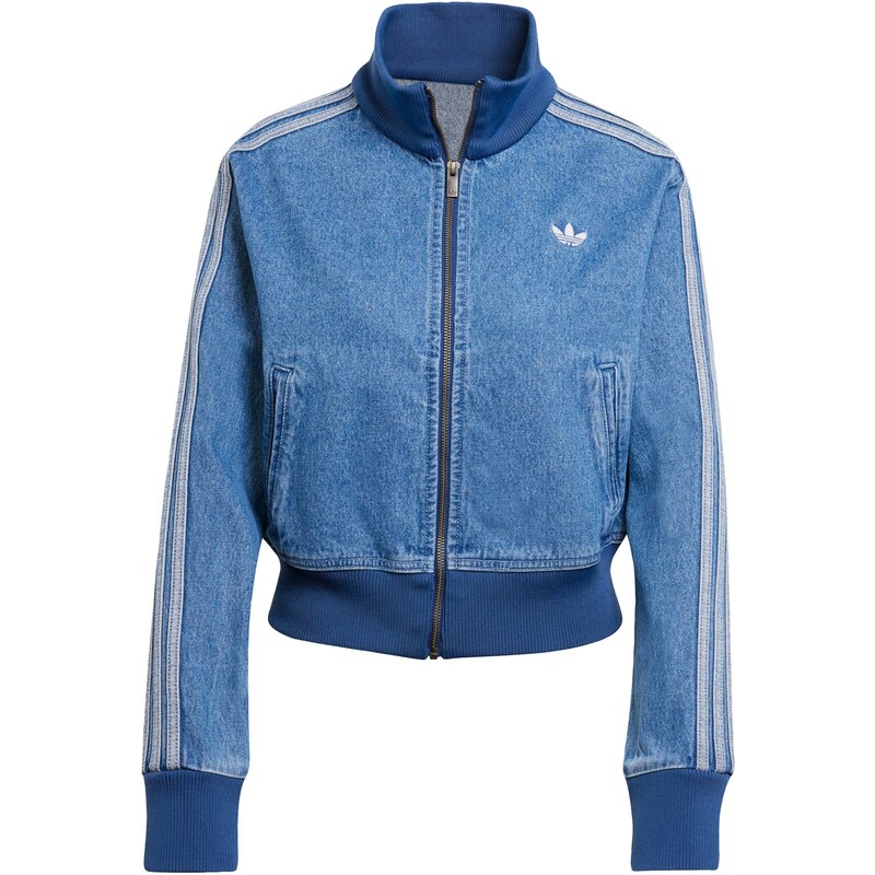 ADIDAS ORIGINALS Mikina Adicolor Denim Track modrá džínovina /