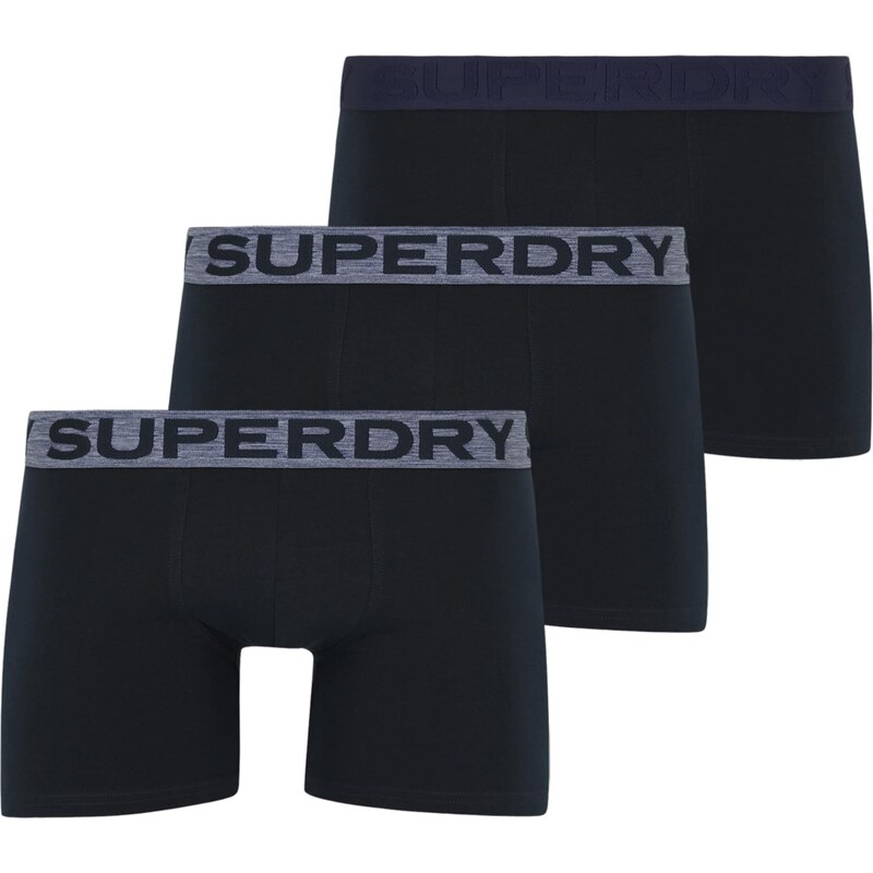 Superdry & Co Boxerky námořnická modř / modrý melír