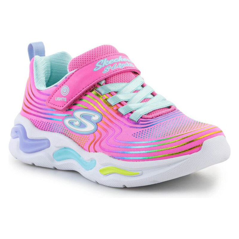 Boty Skechers S-Lights Wavy Beams Jr 302338L-PKMT