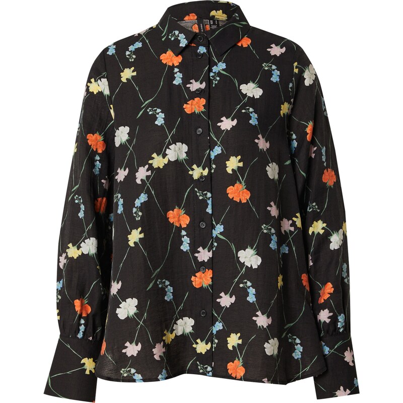 VERO MODA Halenka VMFLORA OLGA světlemodrá / oranžová / černá / bílá 105478283