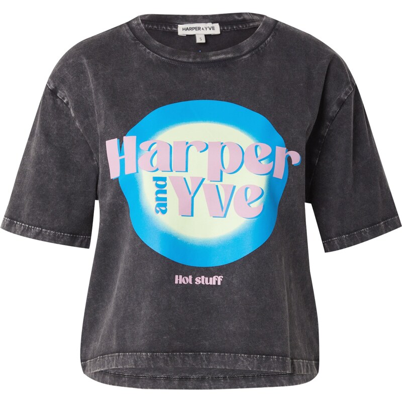 Harper & Yve Tričko světlemodrá / žlutá / tmavě růžová / černá