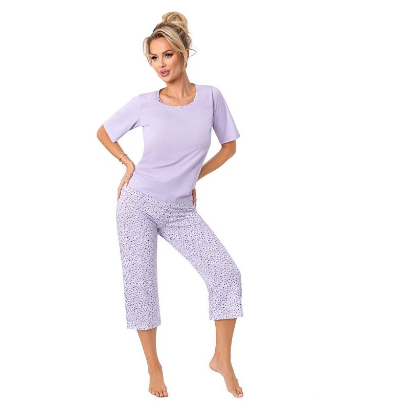 Donna Dámské pyžamo Fiorella 3/4 fialové 105352838