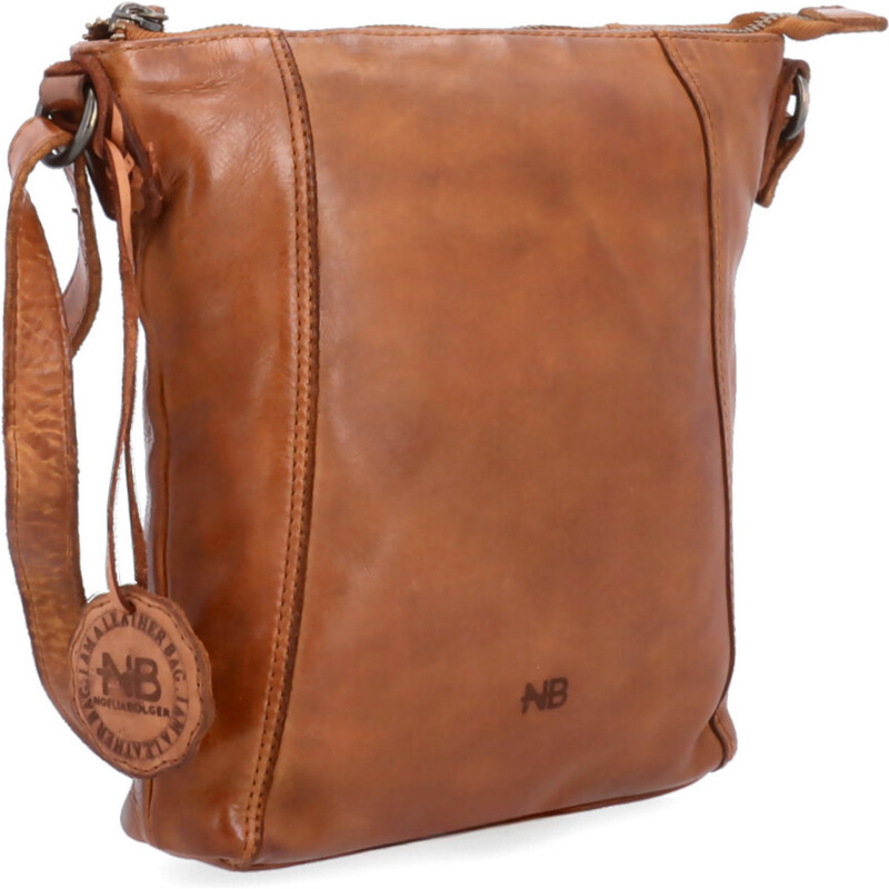 Kožená kabelka crossbody Noelia Bolger koňaková NB 2086 KO
