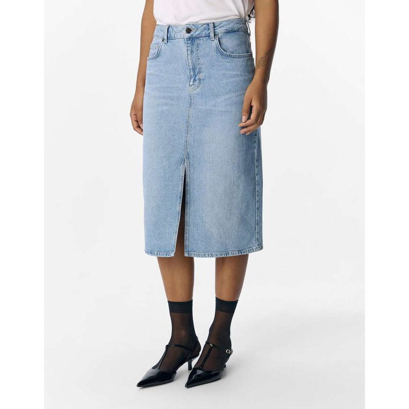 Object Midi skirt in light blue denim 115503607