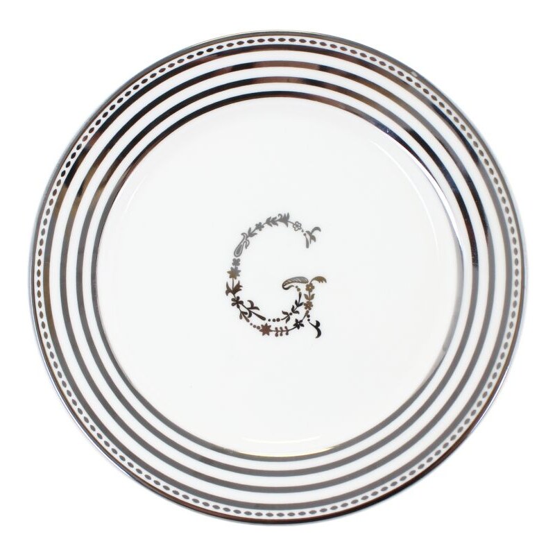 Green Gate Malý talířek G silver 15 cm