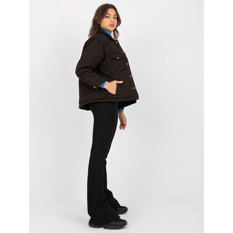 BASIC Černá prošívaná přechodová bunda -black