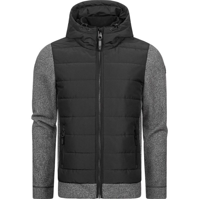 Ragwear Přechodná bunda Doryan šedý melír / černá