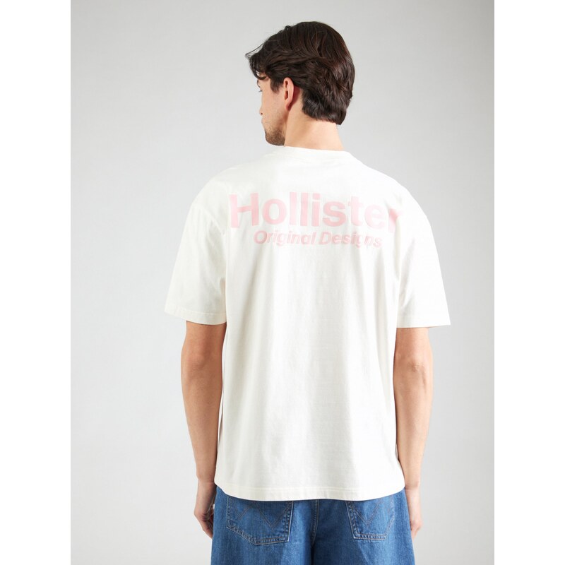 HOLLISTER Tričko starorůžová / bílá