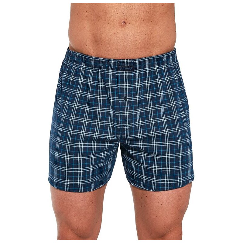 Cornette Pánské trenýrky Comfort 2252 modré káro