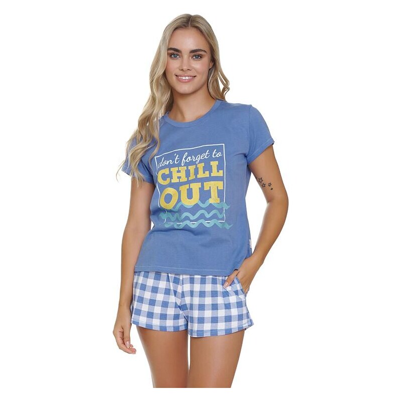DN Nightwear Dámské pyžamo Chill out II modré 89876078