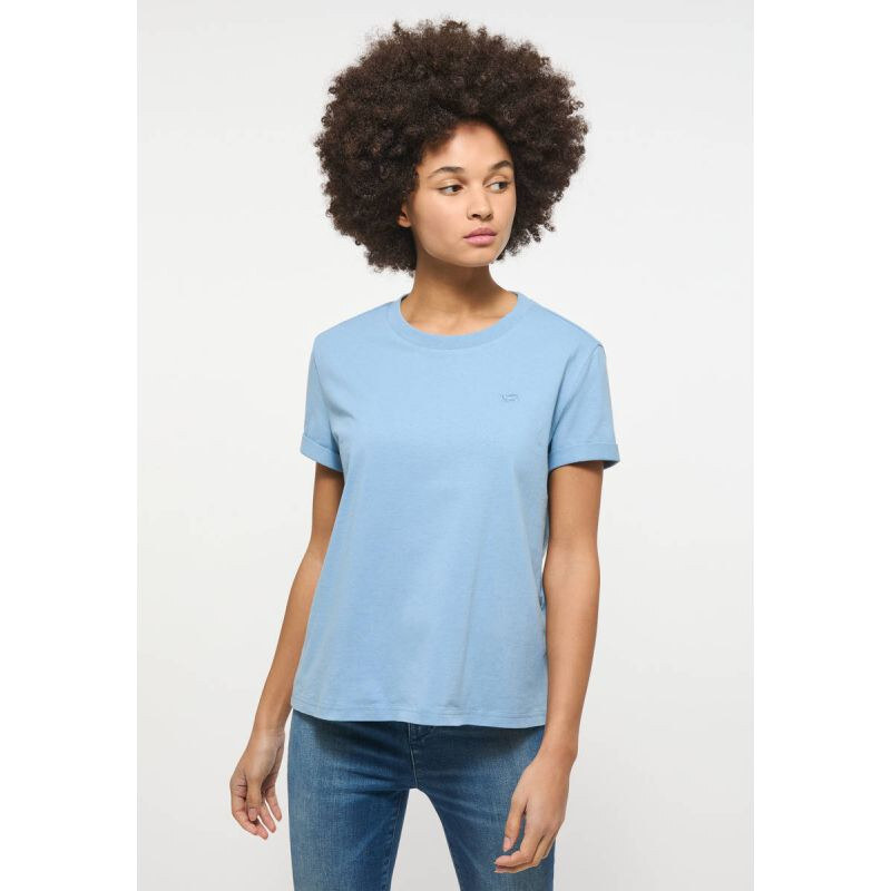 Dámské tričko Alina C Tee 1013387 5124 Jeans modrá - Mustang