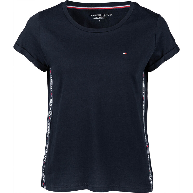 Dámské krátké tričko UW0UW01374 tmavě modré - Tommy Hilfiger
