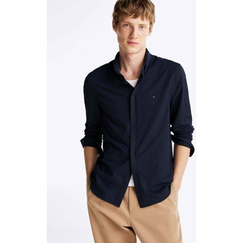 Tommy Hilfiger pánská tmavě modrá košile