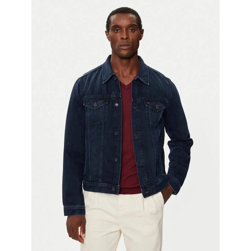 Tommy Hilfiger pánská tmavě modrá džínová bunda