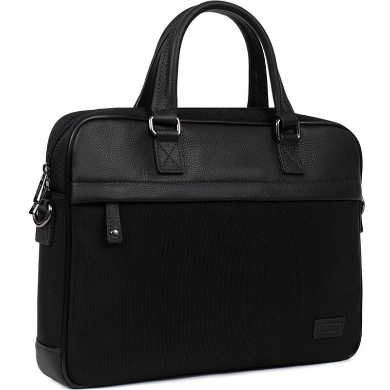 Luxusní kožená taška na notebook Fagola black