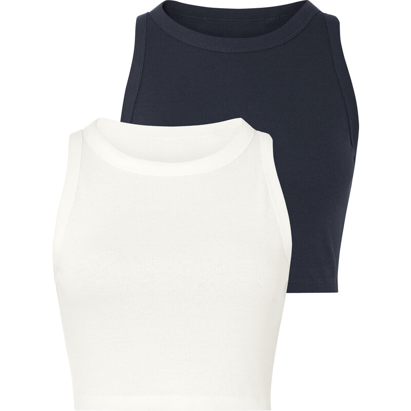 ESMARA Dámský žebrovaný crop top