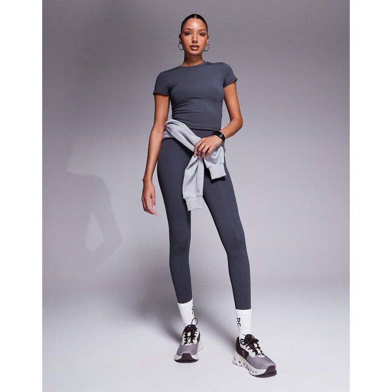 4505 Icon soft touch high waist yoga legging in iron grey 106470544
