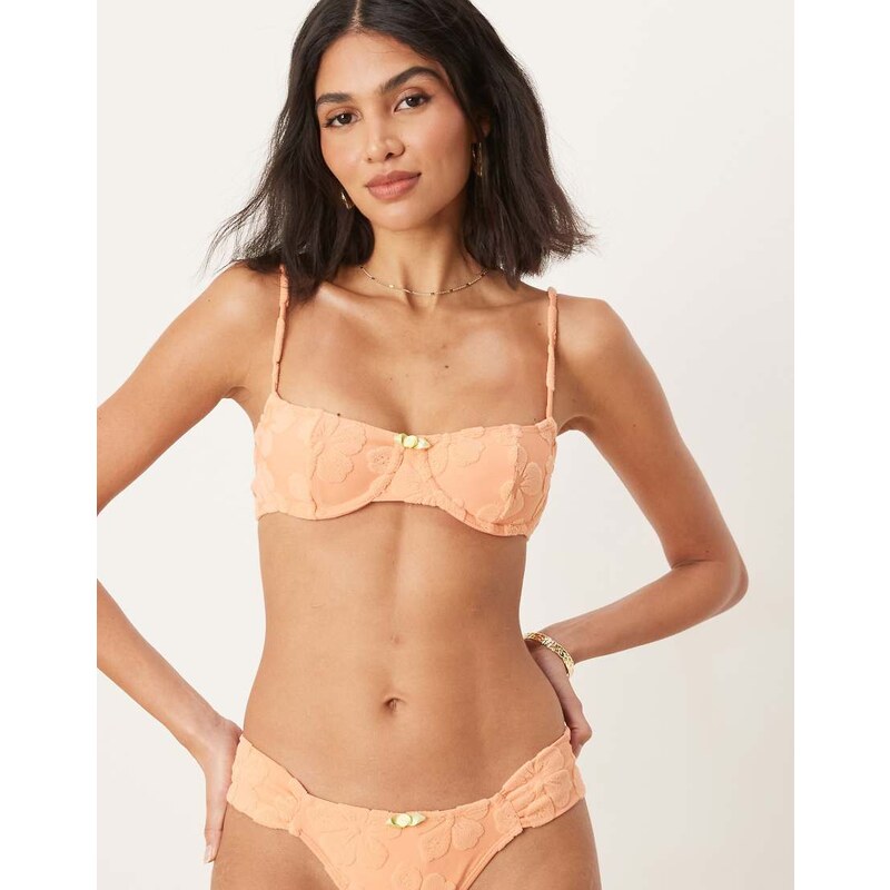 Wild Lovers bikini top in coral kiss-Orange 105387260