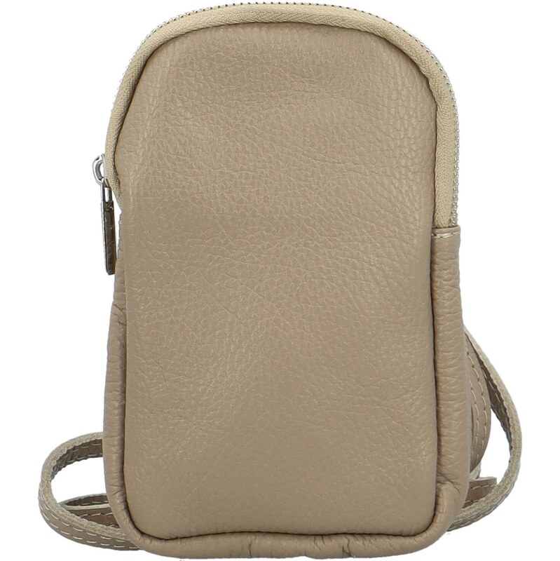 Delami Vera Pelle Dámské kožené crossbody pouzdro taupe - Delami