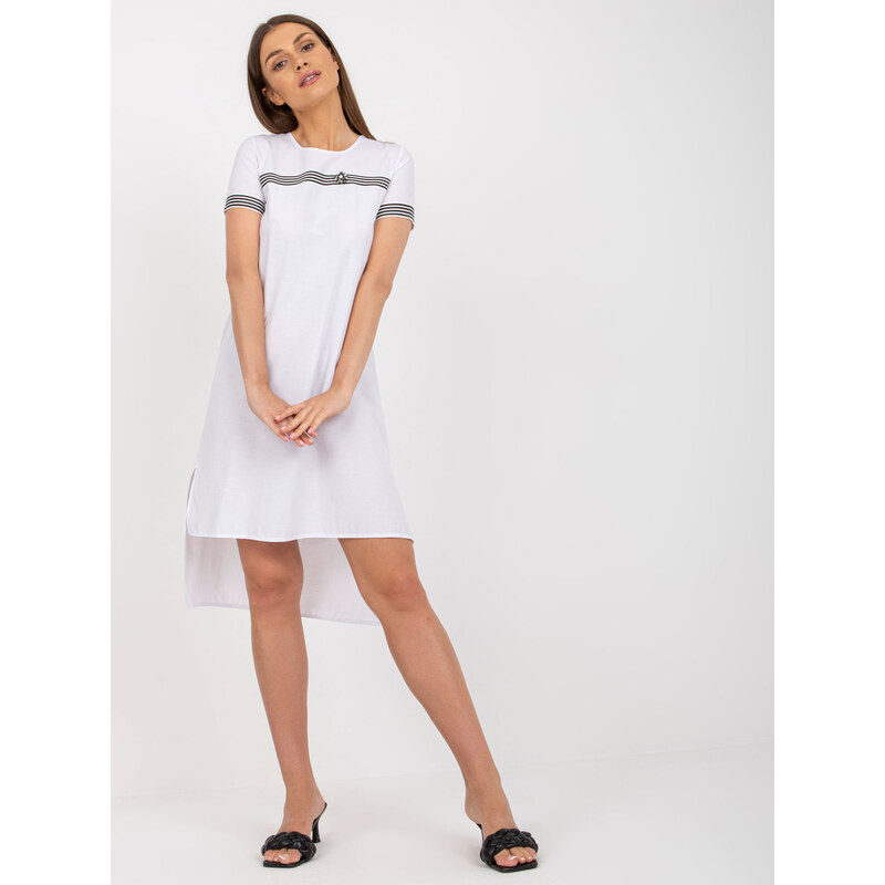 BASIC Bílé asymetrické každodenní šaty -white Bílá 95226442