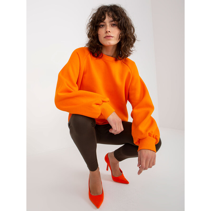 BASIC Oranžová oversize mikina --orange