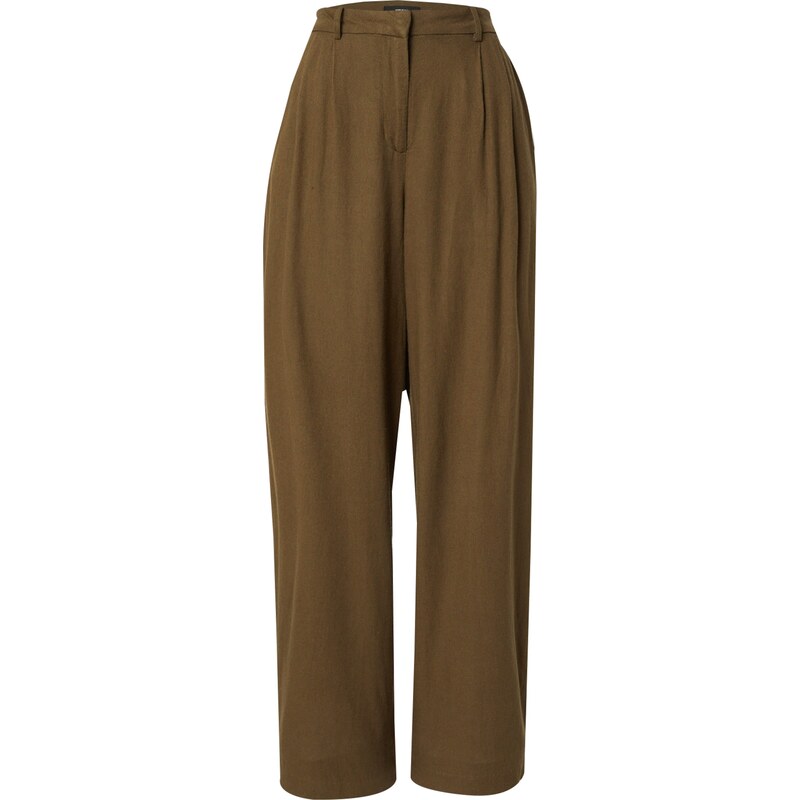 VERO MODA Kalhoty se sklady v pase VMMINDY olivová