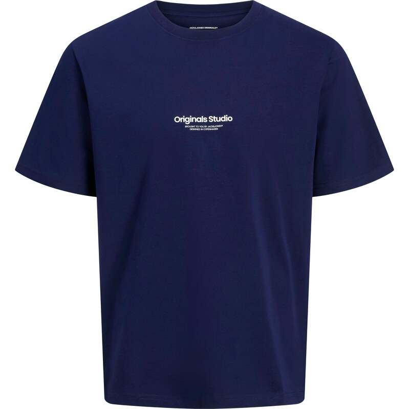 JACK & JONES Tričko JORVesterbro tmavě modrá / bílá